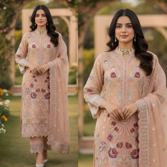 ডিজিটাল প্রিন্ট কটন থ্রি-পিস